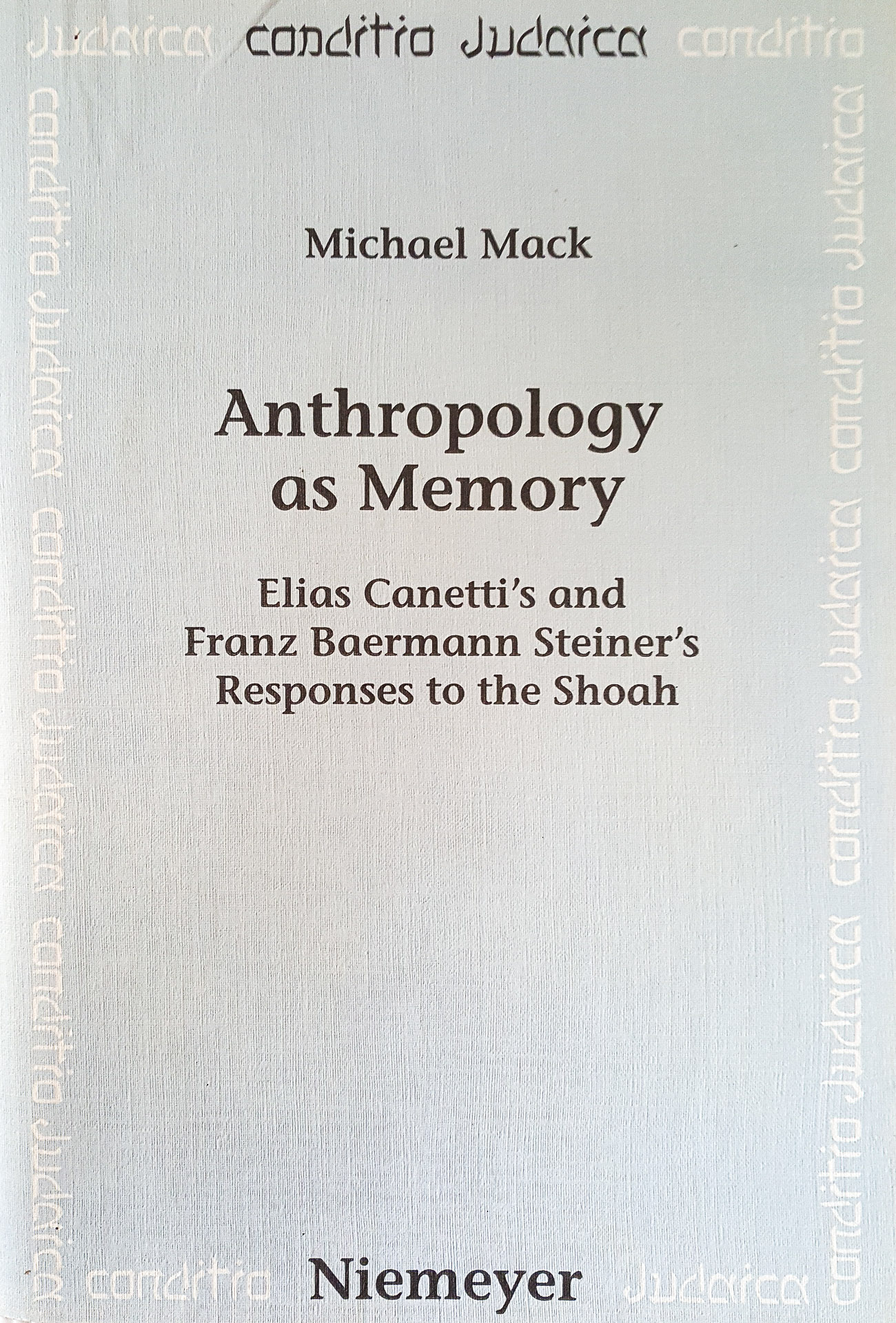 Anthropology as Memory